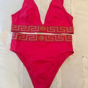 Fuchsia Versace 2 piece Swimsuit